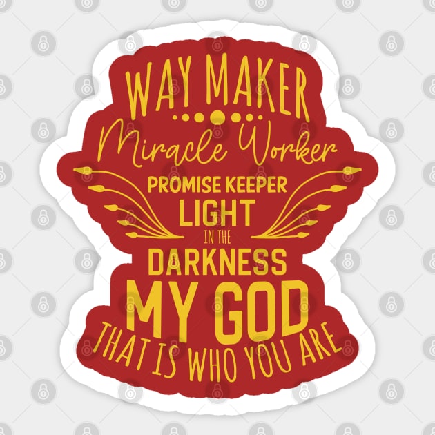 way maker Sticker by ChristianCanCo